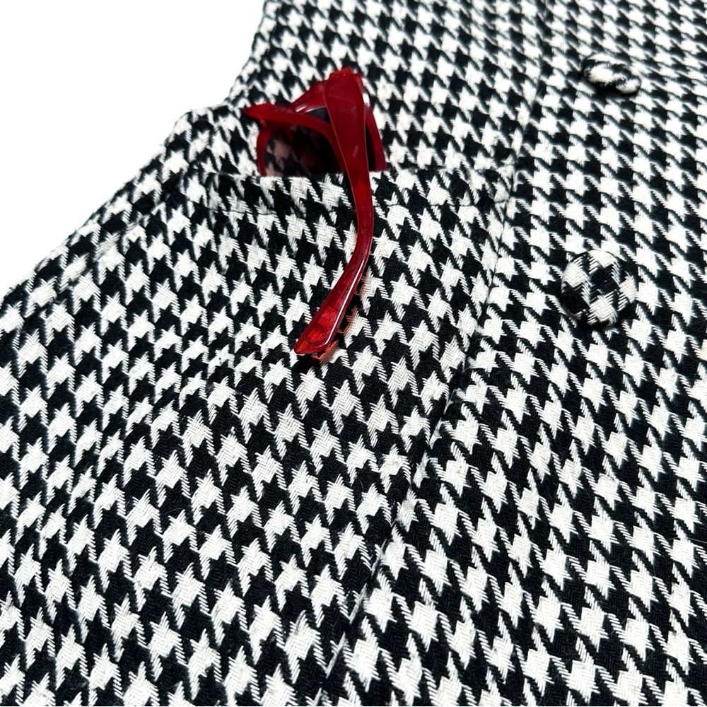 Y2K Urban Outfitters Tulle Houndstooth Double Breasted Princess Pea Coat Jacket - Picture 4 of 9